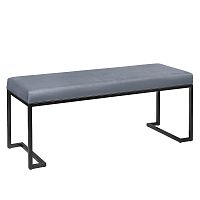 Банкетка OMEGA, черная, Light Blue