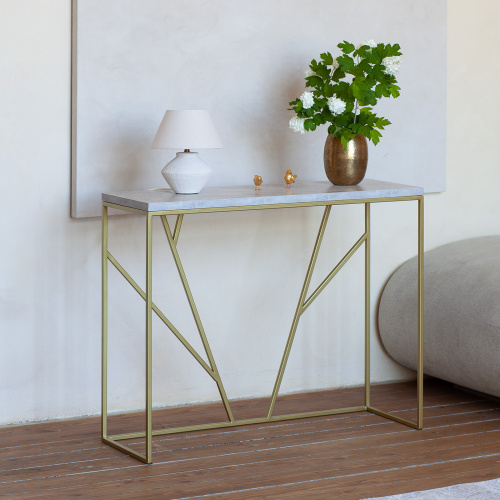 Консоль EVA, золотая, ЛДСП Аренария, 100*35*83