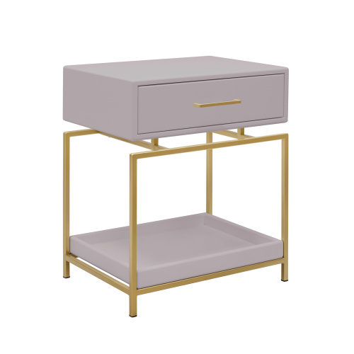 Тумба прикроватная KARIN MINI, золотая, МДФ LATTE фото 2