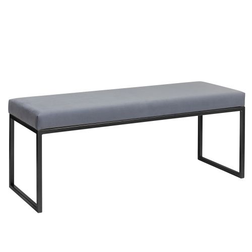 Банкетка ALBA, черная, Light Blue, 110*40*45