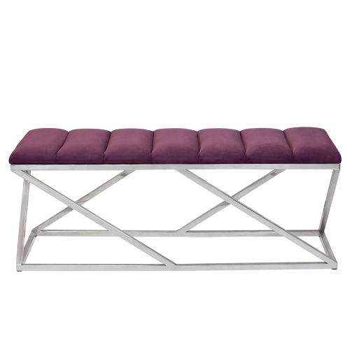 Банкетка ZUMA, н/ж сталь, Marsala, Bulon, 110*40*43,5 фото 4