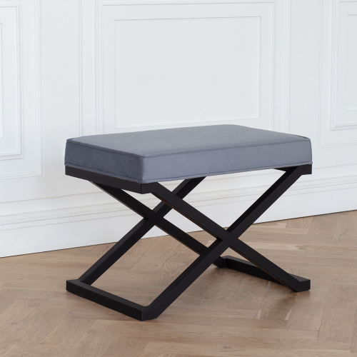 Пуф KARIN, черный, Steel Gray, 60*40*45