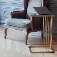 Cтолик кофейный приставной SOHO, золотой, керамика