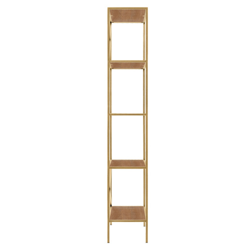 Стеллаж KARIN-800, золотой, ЛДСП Робиния, 80*30*175 фото 8