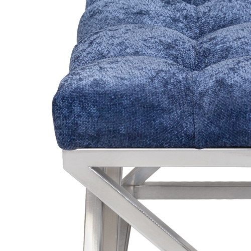 Банкетка ZUMA, н/ж сталь, Steel Blue, каретная стяжка 110*40*45 фото 7