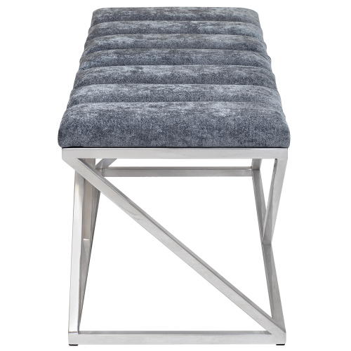Банкетка ZUMA, н/ж сталь, Steel Grey, Bulon, 110*40*43,5 фото 6