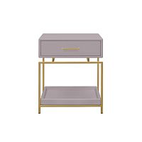Тумба прикроватная KARIN MINI, золотая, МДФ LATTE