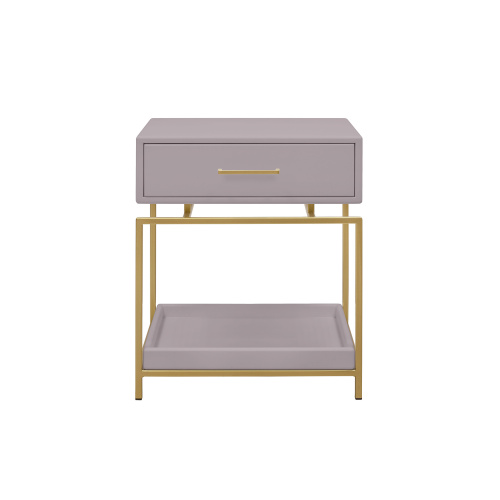 Тумба прикроватная KARIN MINI, золотая, МДФ LATTE