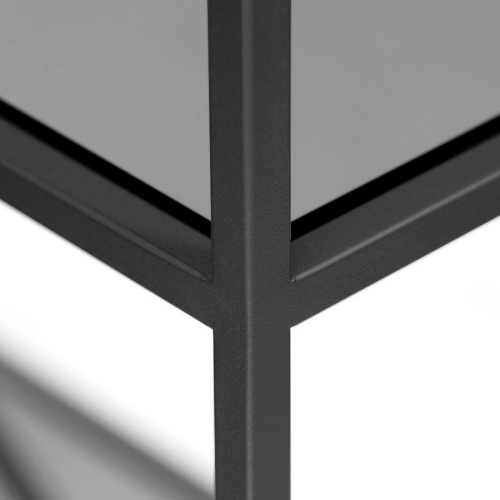 Стеллаж KARIN, черный, стекло фото 5