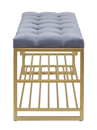 Обувница GARDA PLUS, золотая, Light Blue, каретная стяжка, 85*40*52 фото 5
