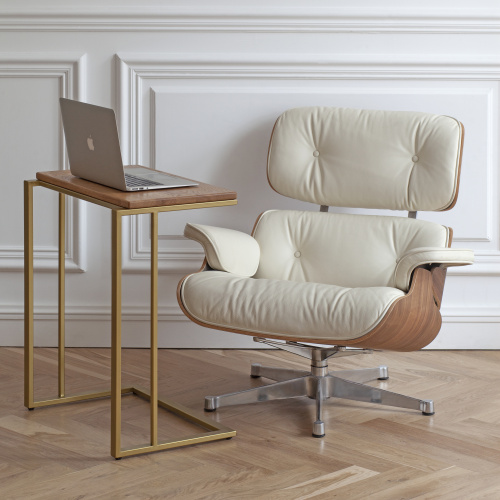 Столик кофейный приставной, золотой, 55*36,5*67