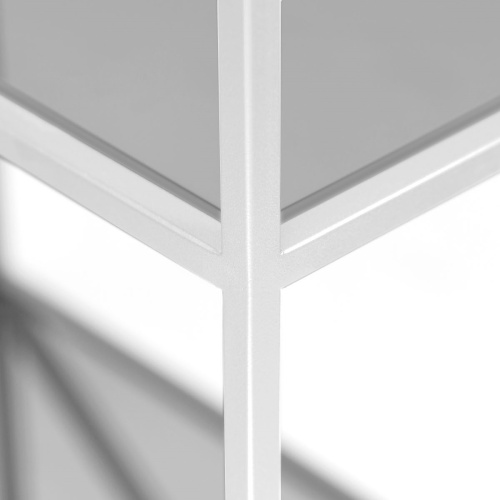 Стеллаж KARIN, белый, стекло фото 5