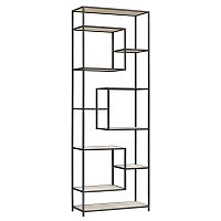 Стеллаж OLIVIA, черный, керамика слоновая кость