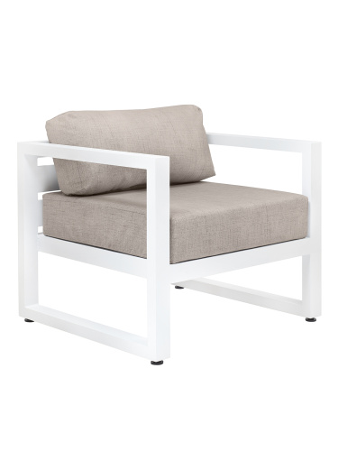 Набор садовой мебели CAPRI диван, кресло, столик, белый цвет фото 11