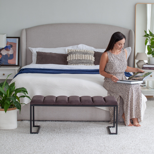 Банкетка OMEGA, черная, Kashtan, Bulon, 110*40*43,5 фото 3