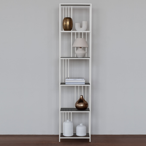 Стеллаж SOHO MINI, белый, тонированное стекло, 45*30*195 фото 5