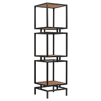 Стеллаж CUBIC-3, черный, ЛДСП Робиния