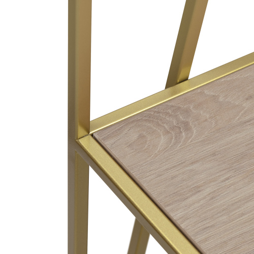 Стеллаж OSLO, золотой, ЛДСП Дуб Каселла, 100*33*171 фото 12