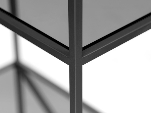 Стеллаж KARIN, черный, стекло, 55*30*175 фото 7