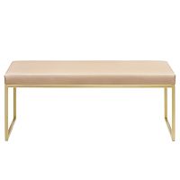 Банкетка ALBA, золотая, экокожа Light Beige, 110*40*45
