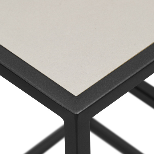 Столик подставка для цветов TORI, под 4 кашпо, черный, столешницы керамика Ivory, 40*40*100 фото 6