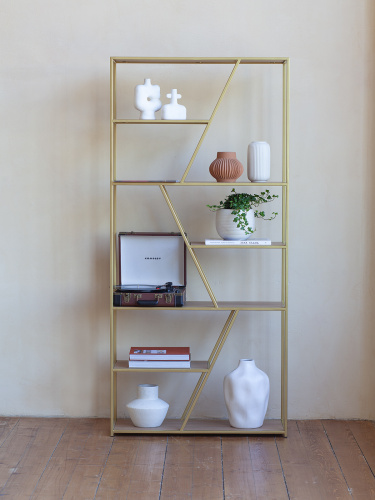 Стеллаж ARNETTA, золотой, Робиния, 90*30*192 фото 4