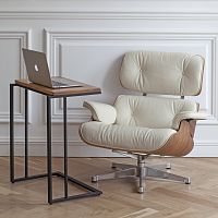 Столик кофейный приставной, черный