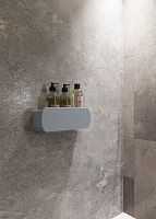 Полка для ванной комнаты OMEGA, 30 см, нерж. сталь, серая