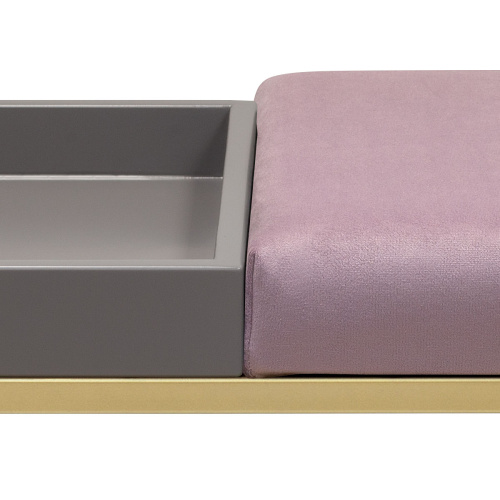 Банкетка RUBY BOX, золотая, Dusty Pink, GreyBox, 85*40*45 фото 4