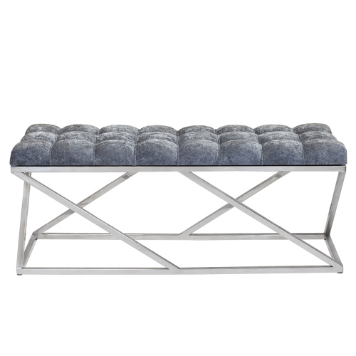 Банкетка ZUMA, н/ж сталь, Steel Grey, каретная стяжка, 110*40*45 фото 4