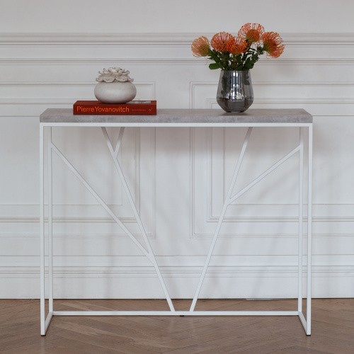 Консоль EVA, белая, ЛДСП Аренария, 100*35*83 фото 2