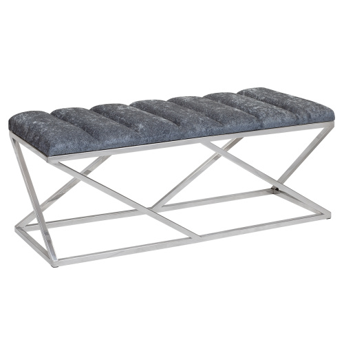 Банкетка ZUMA, н/ж сталь, Steel Grey, Bulon, 110*40*43,5 фото 5