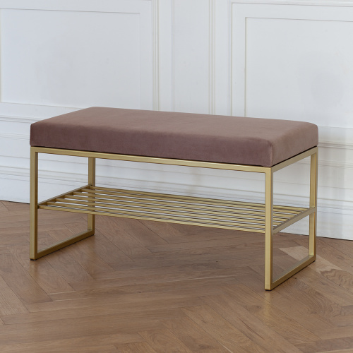 Банкетка RUBY MINI, золотой, Mocco, 85*40*45 фото 2