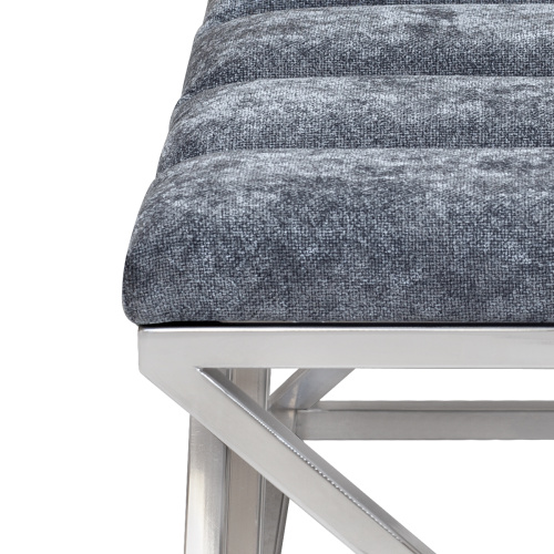 Банкетка ZUMA, н/ж сталь, Steel Grey, Bulon, 110*40*43,5 фото 7
