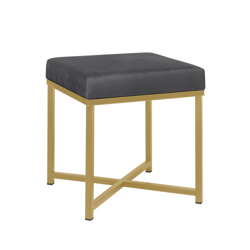 Пуф CRUZ, золотой, Mouse Grey, 40*40*47