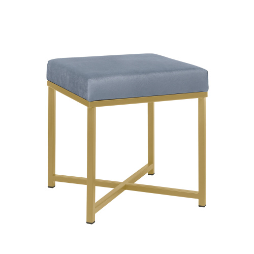 Пуф CRUZ, золотой, Light Blue, 40*40*47 фото 3