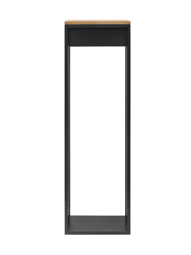 Дровница SOHO MAX, с полкой, черная, столешница дерево, 40*30*136 фото 8