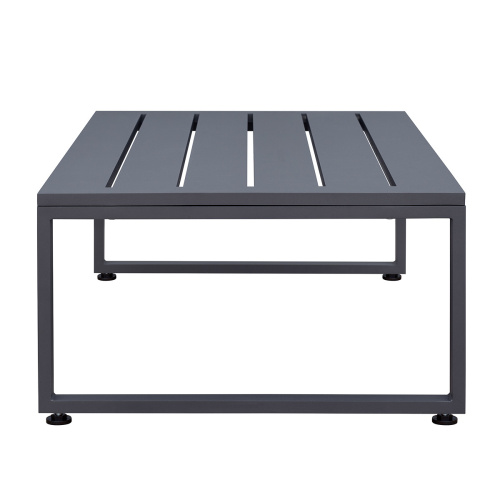 Стол уличный журнальный MALTA, алюминий серый, 110*65*36 фото 7