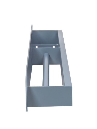 Полка настенная с полотенцедержателем OMEGA, 71 см, серая, левая фото 2