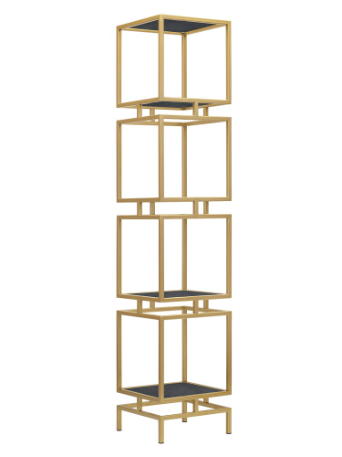 Стеллаж CUBIC-4, золотой, керамика Antracite, 40*40*196,5 фото 4