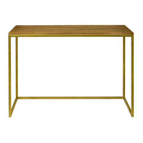 Консоль TORI, золотая, столешница дуб фото 2