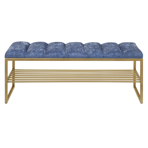 Банкетка RUBY, золотая, Steel Blue, Bulon, 110*40*43,5