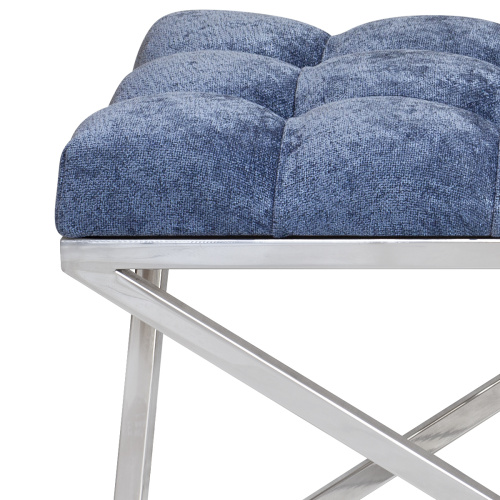 Банкетка ZUMA, н/ж сталь, Steel Blue, каретная стяжка 110*40*45 фото 8