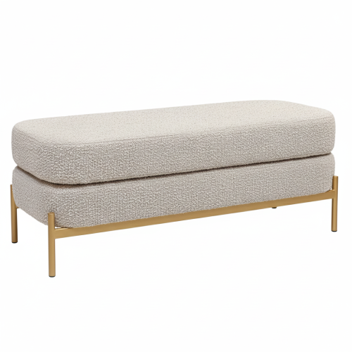 Банкетка MODENA, золотая, BUKLE Grey, 110*40*43 фото 2