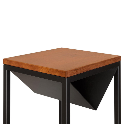 Дровница TORI с полкой, черная фото 5