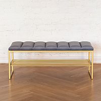 Банкетка RUBY, золотая, Light Blue, Bulon