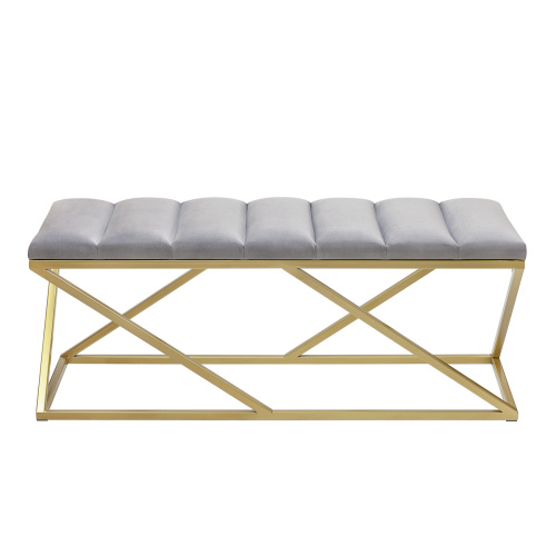 Банкетка ZUMA, золотая, Light Blue, Bulon, 110*40*43,5 фото 3