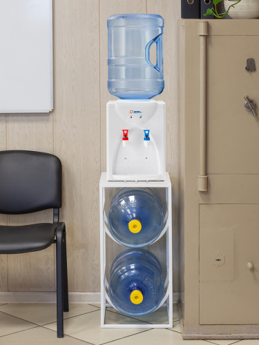 Подставка для 2 бутылок со столиком, белая фото 10