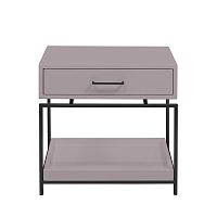 Тумба прикроватная KARIN, черная, МДФ LATTE