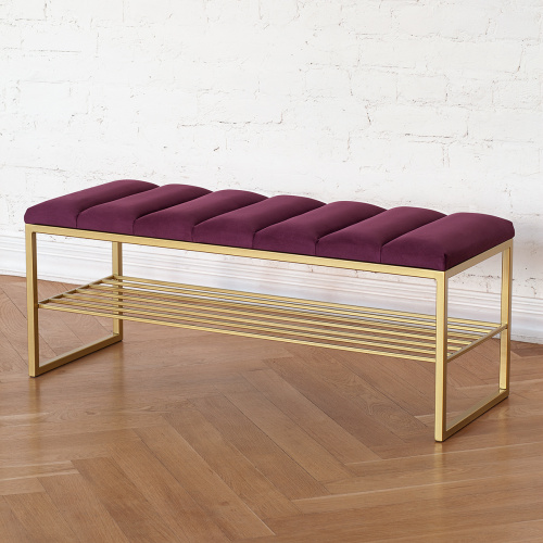 Банкетка RUBY, золотая, Marsala, Bulon, 110*40*43,5 фото 2